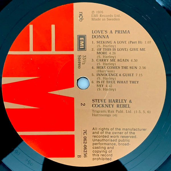 Steve Harley & Cockney Rebel : Love's A Prima Donna (LP, Album)