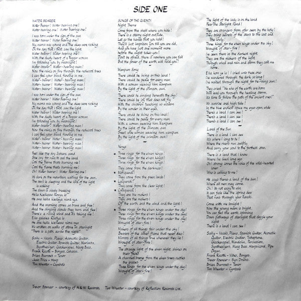 Sally Oldfield : Water Bearer (LP, Album)
