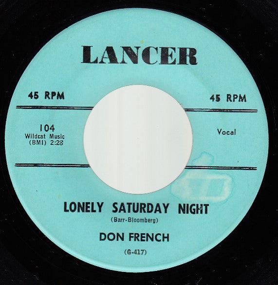 Don French : Goldilocks / Lonely Saturday Night (7", Single)