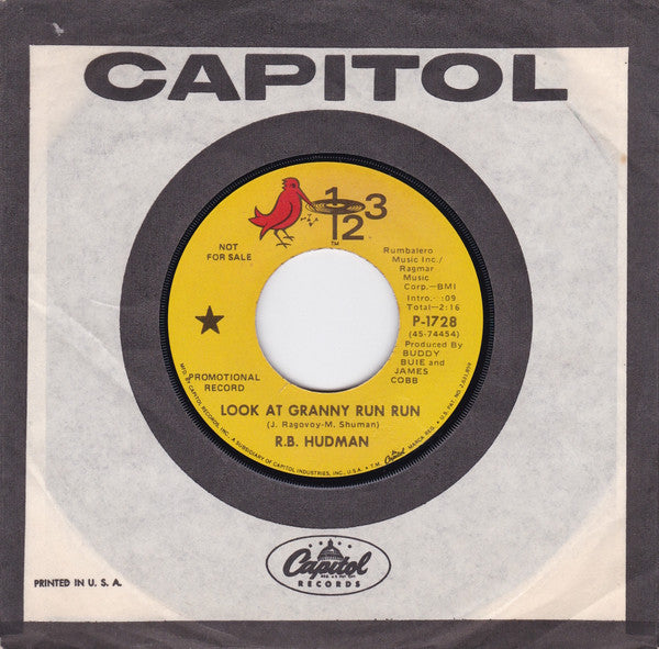 R.B. Hudmon : Look At Granny Run Run / Standing Invitation (7", Single, Promo)