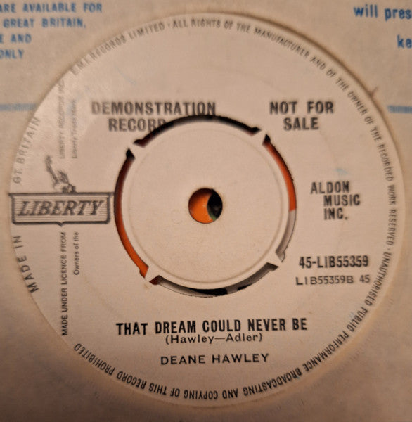 Deane Hawley : Pocketful Of Rainbows (7", Single, Promo)