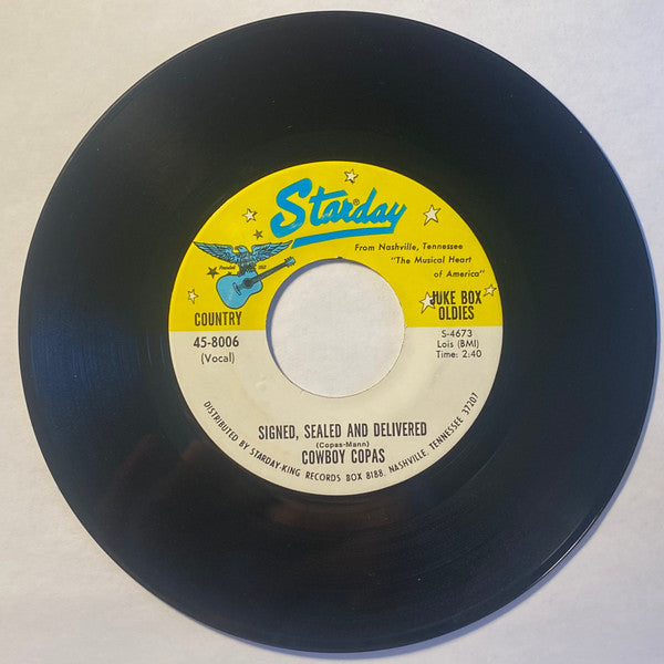 Cowboy Copas : Signed, Sealed And Delivered (7", Juk)