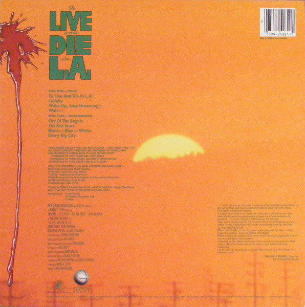 Wang Chung : To Live And Die In L.A. (Music From The Motion Picture) (LP, Album, All)