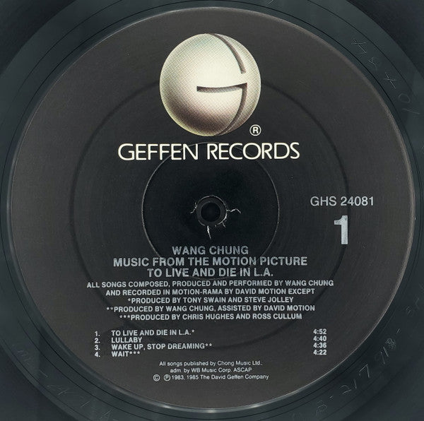 Wang Chung : To Live And Die In L.A. (Music From The Motion Picture) (LP, Album, All)