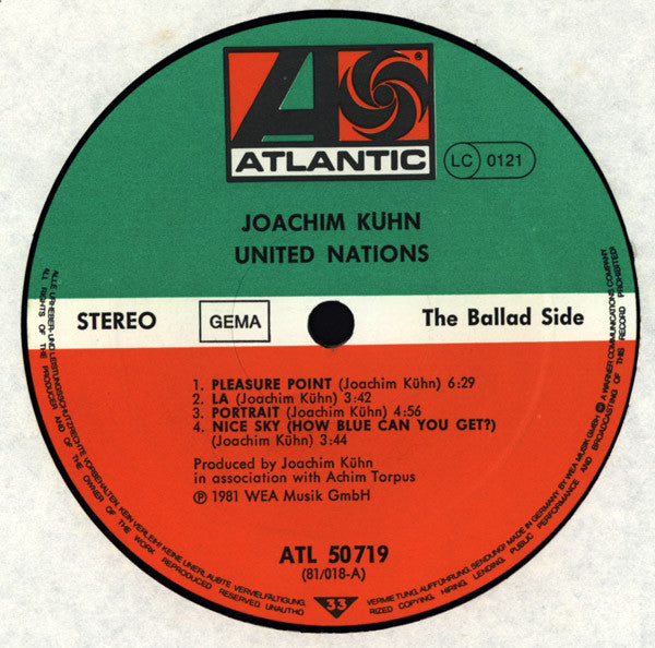 Joachim Kühn : United Nations (LP, Album)