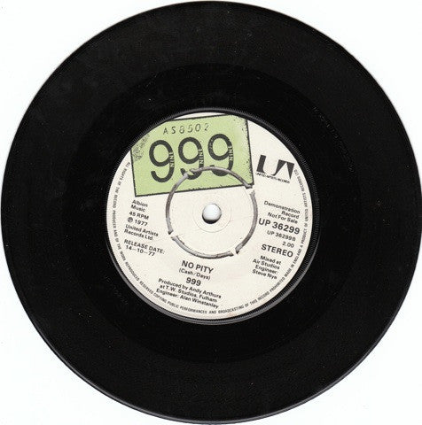 999 : Nasty, Nasty (7", Promo)