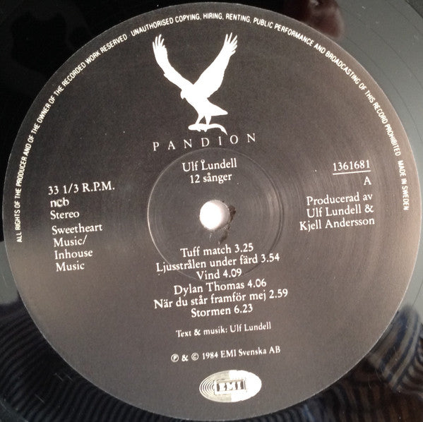 Ulf Lundell : 12 Sånger (LP)
