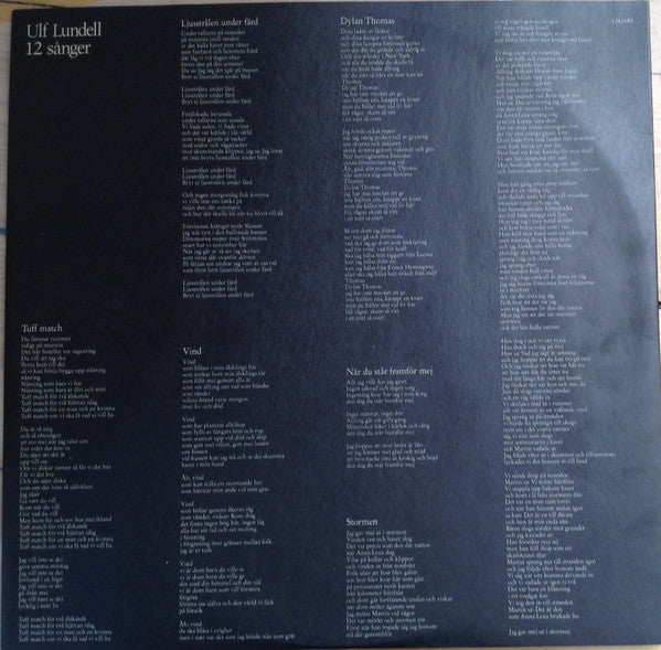 Ulf Lundell : 12 Sånger (LP)