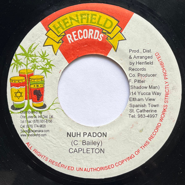 Capleton : Nuh Padon (7")
