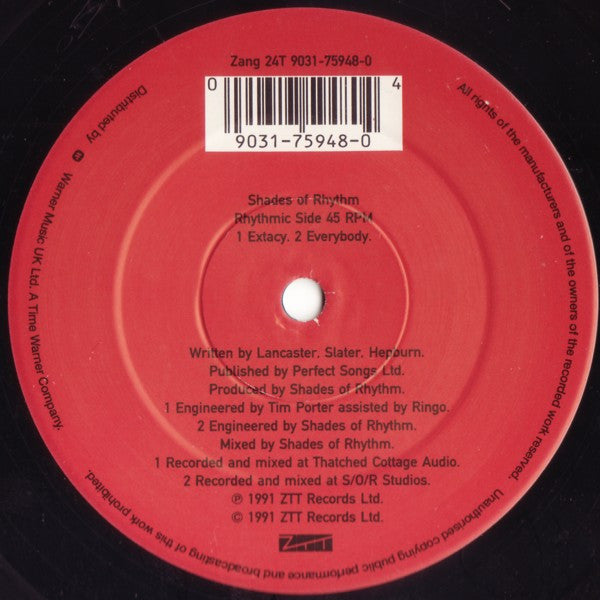 Shades Of Rhythm : Extacy EP (12", EP)