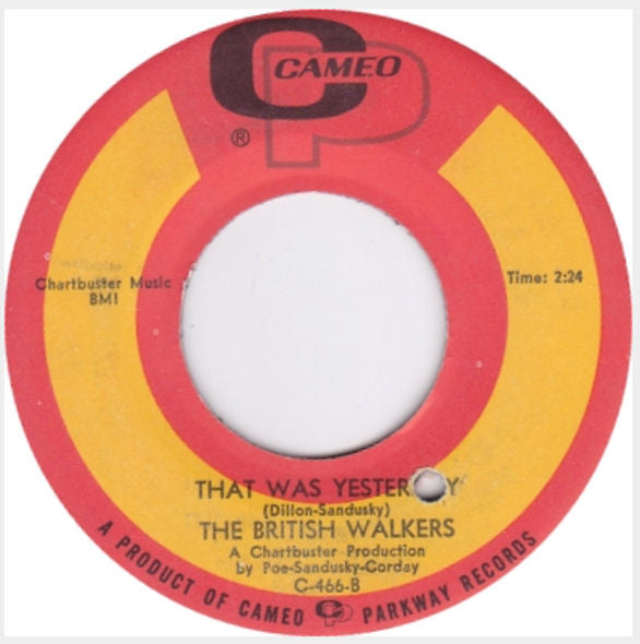 The British Walkers : Shake / That Was Yesterday (7")