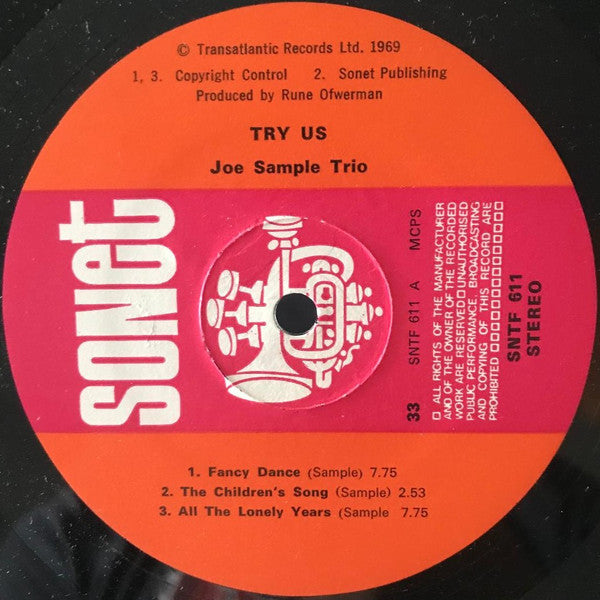 Joe Sample Trio : Try Us (LP, Album)