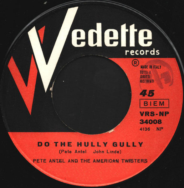 Peter Antell And American Twisters : Hully Gully Baby / Do The Hully Gully (7")
