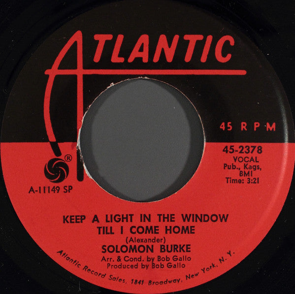 Solomon Burke : Time Is A Thief / Keep A Light In The Window Till I Come Home (7", Single, SRC)