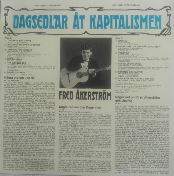 Fred Åkerström : Dagsedlar Åt Kapitalismen (LP, Album)