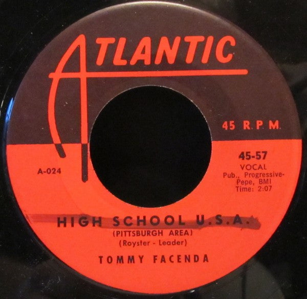 Tommy Facenda : High School U.S.A. (Pittsburgh Area) (7")