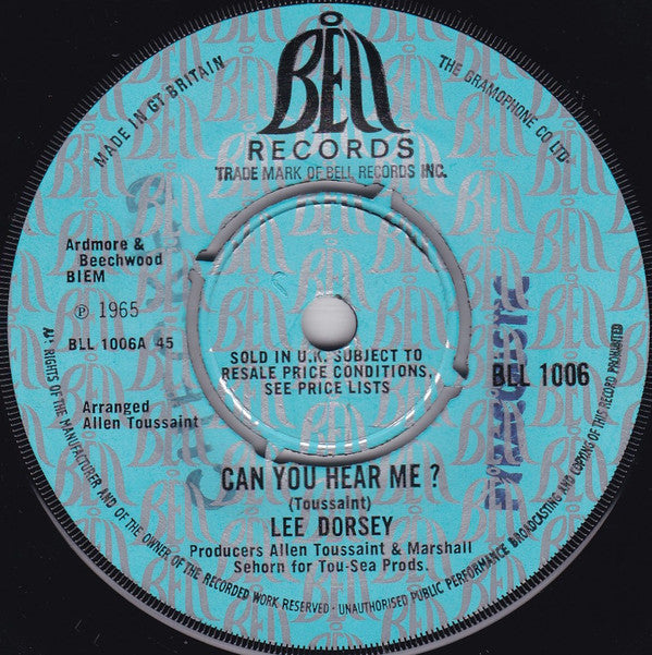 Lee Dorsey : Can You Hear Me? (7", Single)
