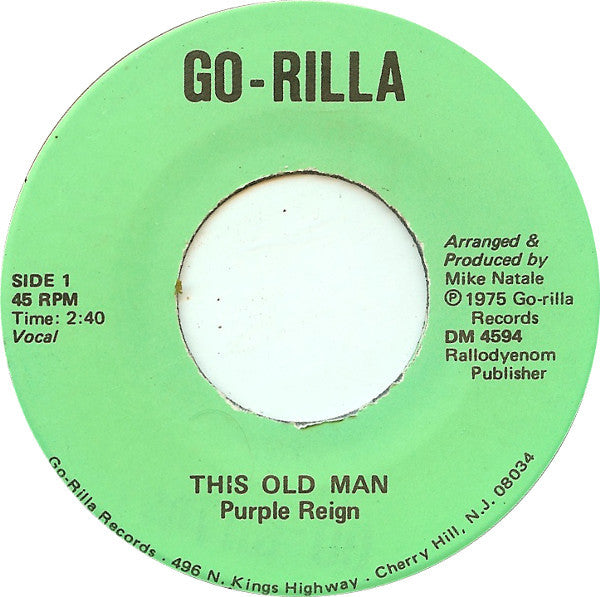 Purple Reign : This Old Man (7", Single)