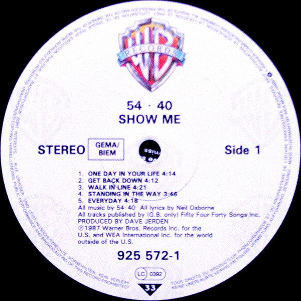54-40 : Show Me (LP, Album)