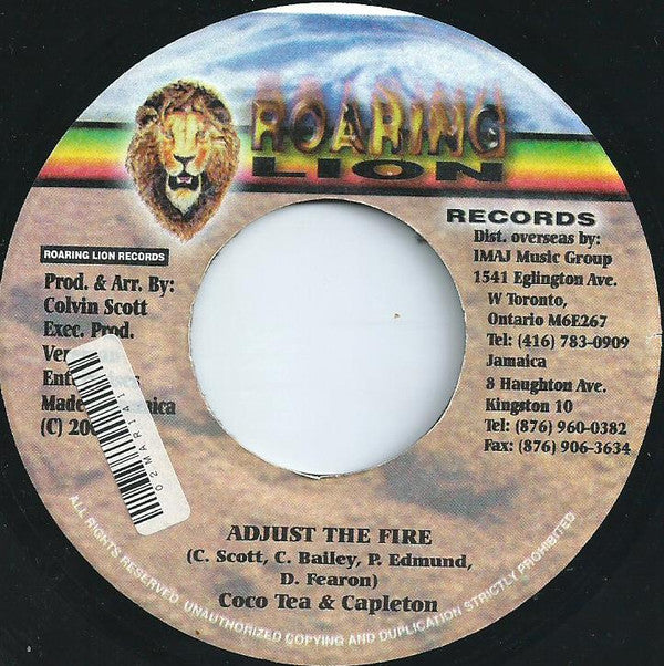 Cocoa Tea & Capleton : Adjust The Fire (7")
