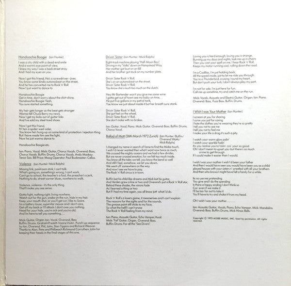 Mott The Hoople : Mott (LP, Album, Gat)