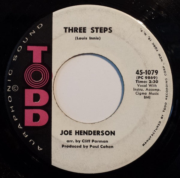 Joe Henderson (2) : Three Steps (7")