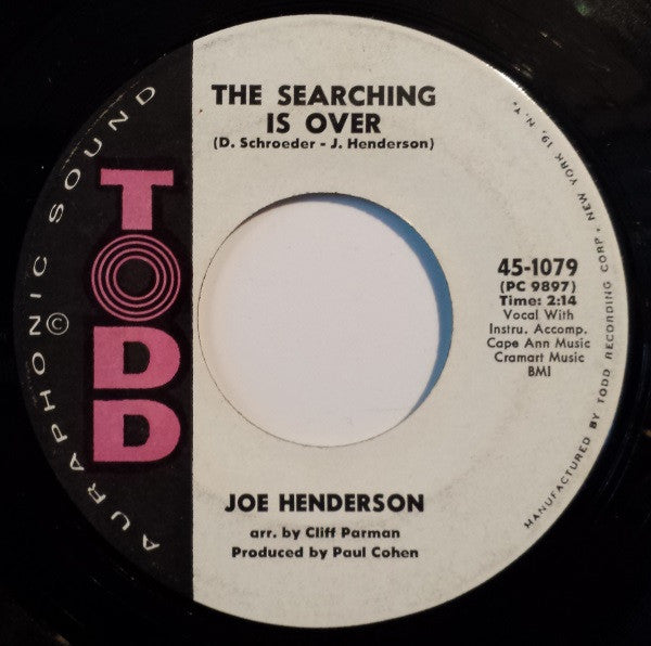 Joe Henderson (2) : Three Steps (7")