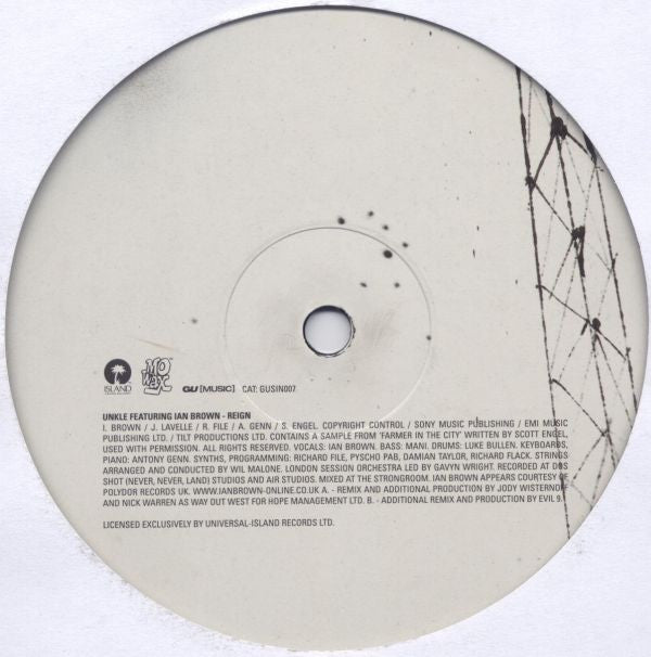 UNKLE Feat Ian Brown : Reign (12")