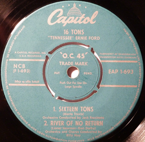 Tennessee Ernie Ford : 16 Tons (7", EP)