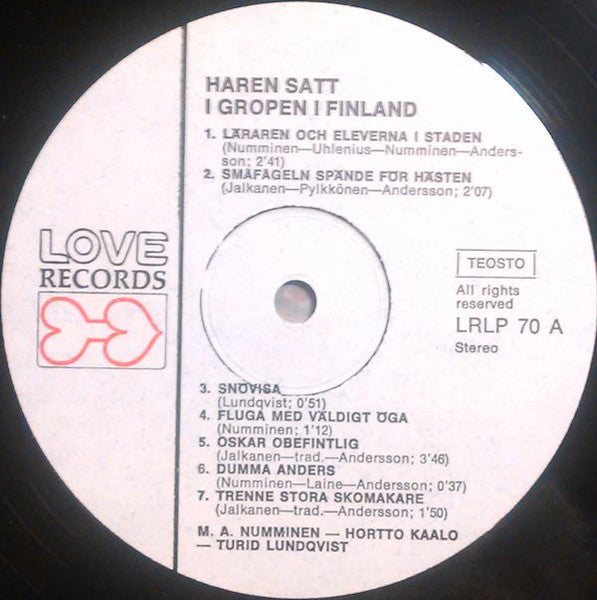 Various : Haren Satt I Gropen I Finland (LP, Album, Fol)