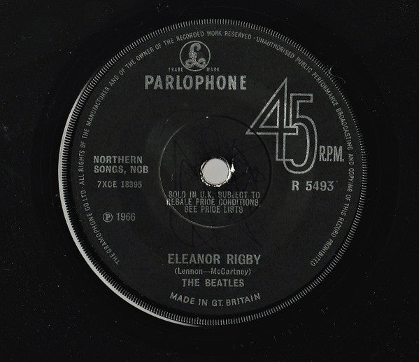 The Beatles : Eleanor Rigby / Yellow Submarine (7", Single, Sol)