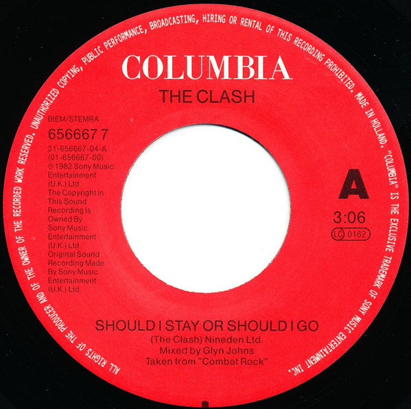 The Clash / Big Audio Dynamite II : Should I Stay Or Should I Go / Rush (7", Single, Lar)