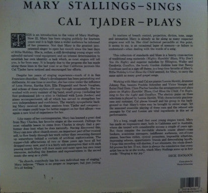 Cal Tjader, Mary Stallings : Cal Tjader-Plays Mary Stallings-Sings (LP, Album, RE, RM, Red)