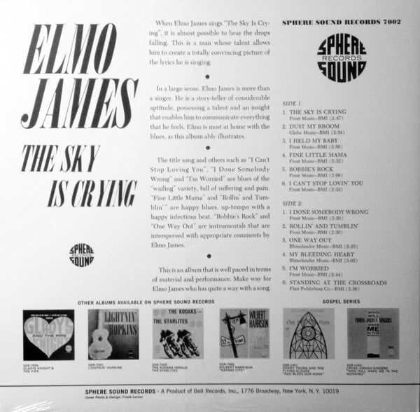 Elmore James : The Sky Is Crying (LP, Album, Mono, RE)
