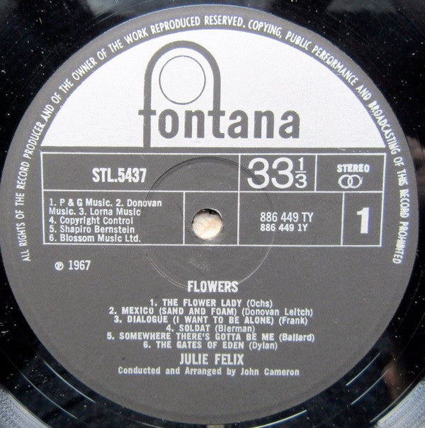 Julie Felix : Flowers (LP, Album)