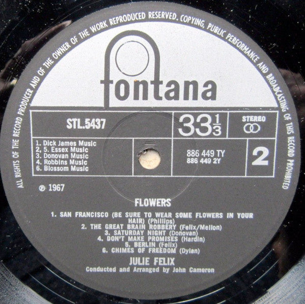 Julie Felix : Flowers (LP, Album)