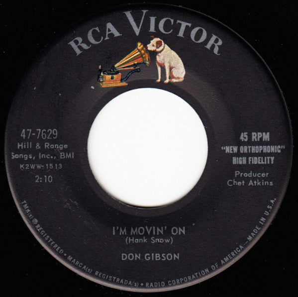 Don Gibson : I'm Movin' On / Big Hearted Me (7", Single)