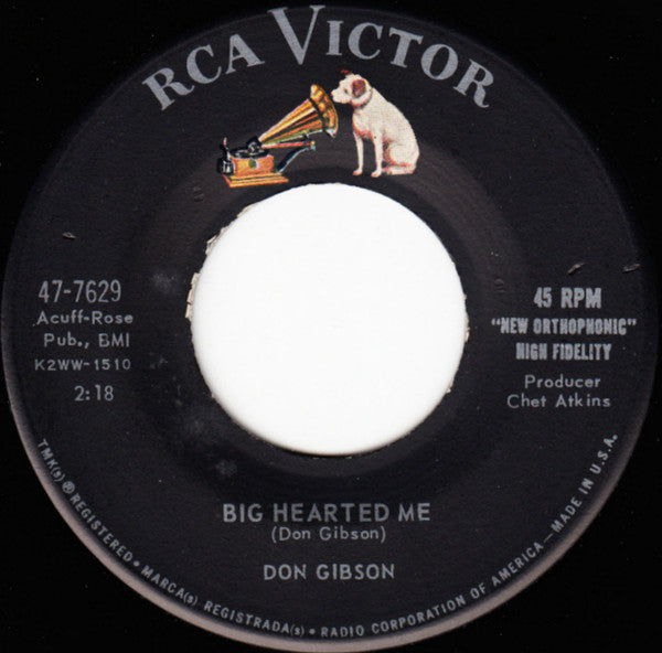 Don Gibson : I'm Movin' On / Big Hearted Me (7", Single)
