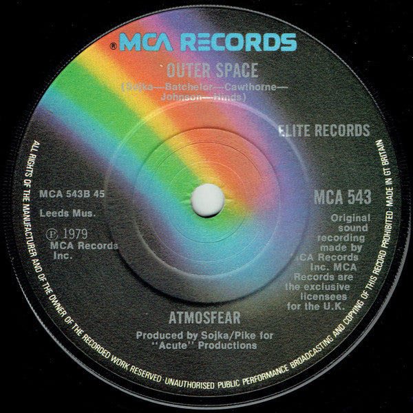 Atmosfear : Dancing In Outer Space (7", Single)