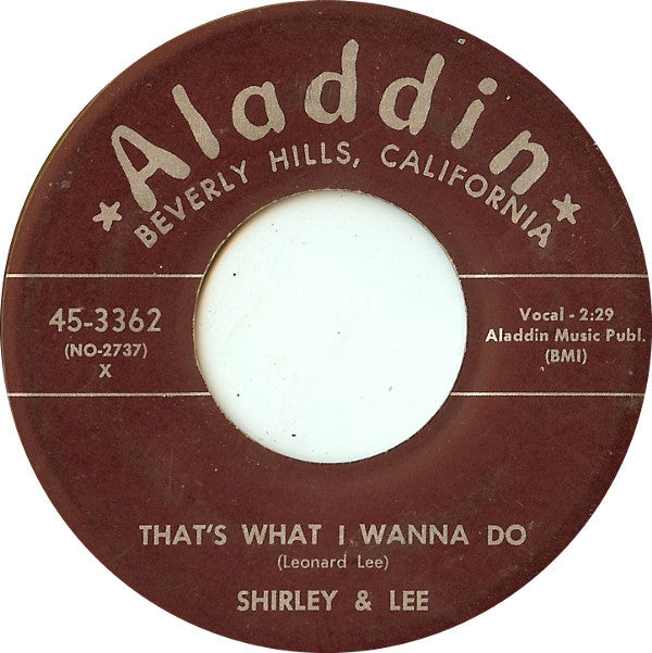 Shirley And Lee : When I Saw You / That's What I Wanna Do (7")