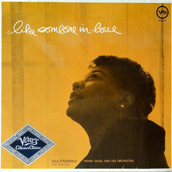Ella Fitzgerald - Frank De Vol And His Orchestra ,Feat, Stan Getz : Like Someone In Love (LP, Album, RE)