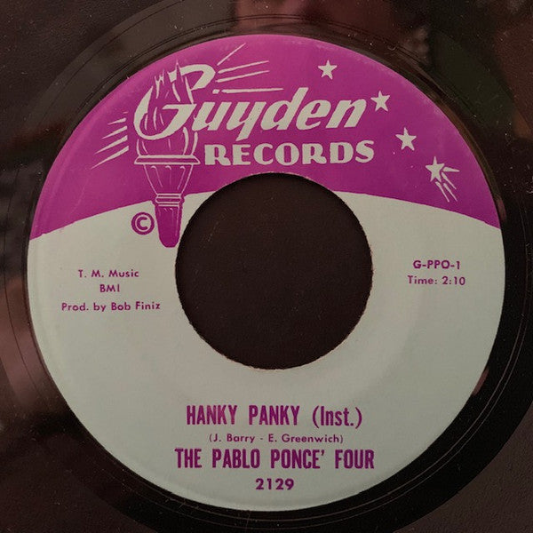 The Pablo Ponce' Four : Hanky Panky (Inst.) / Let's Get Lost On A Country Road (7", Single, Promo)