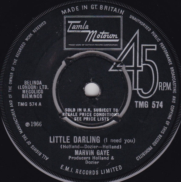 Marvin Gaye : Little Darling (I Need You) (7", Single, 4-P)