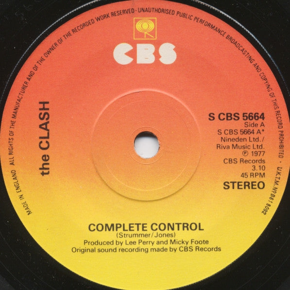 The Clash : Complete Control (7", Single)