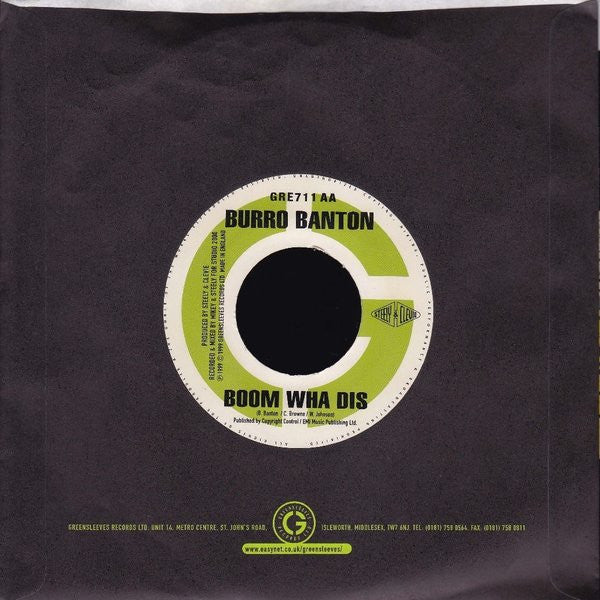 Zebra (3) / Burro Banton : Unfair You Know / Boom Wha Dis (7")