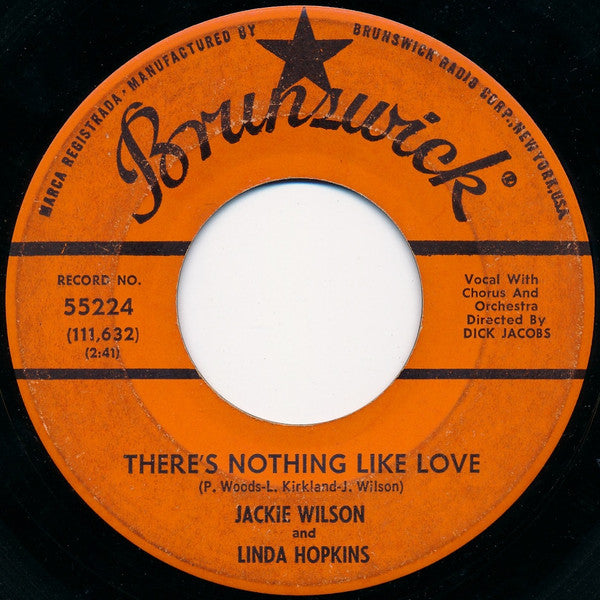 Jackie Wilson And Linda Hopkins : There's Nothing Like Love / I Found Love (7", Single)