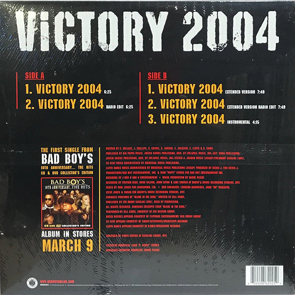 Notorious B.I.G., P. Diddy, Busta Rhymes, 50 Cent & Lloyd Banks : Victory 2004 (12")