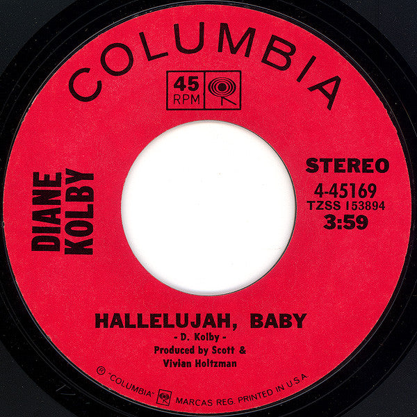 Diane Kolby : Holy Man / Hallelujah, Baby (7", Single, Styrene, Pit)