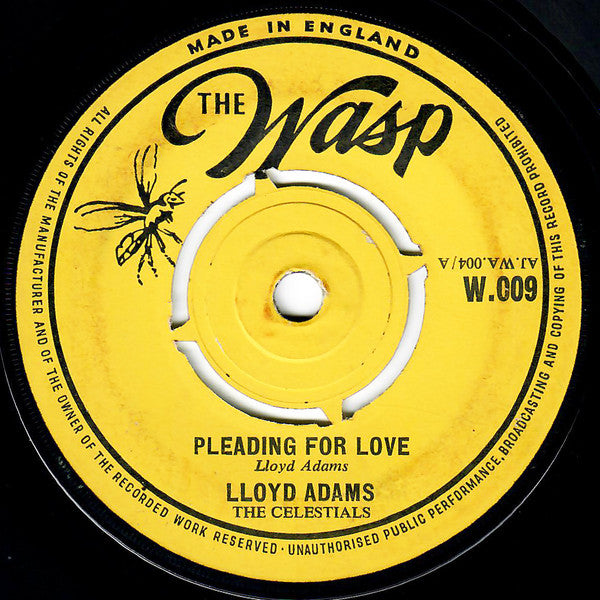 Lloyd Adams, The Celestials : I Wish Your Picture Was You / Pleading For Love (7", Single, M/Print)