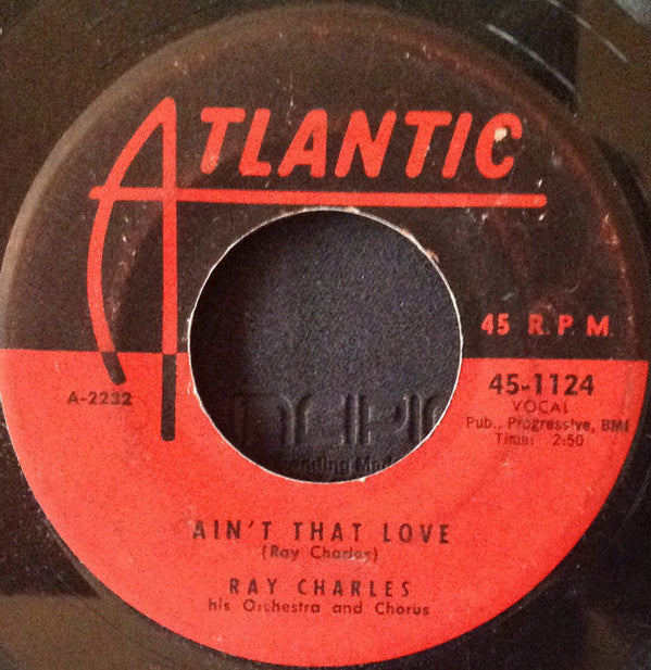 Ray Charles : I Want To Know / Ain't That Love (7")